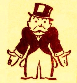 Drawing of a man in suit and top hat