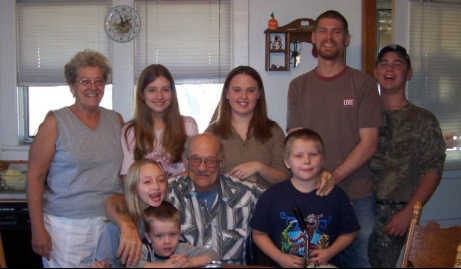 Skip with some of his children and grandchildren. Thanksgiving, 2006