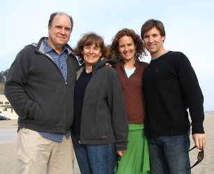 Charles and Diane with their daughter Christa and her husband in Santa Monica, California. May 2006