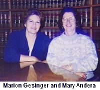 Marion Gesinger and Mary Andera