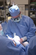 Dr. Robert Cameron in surgery