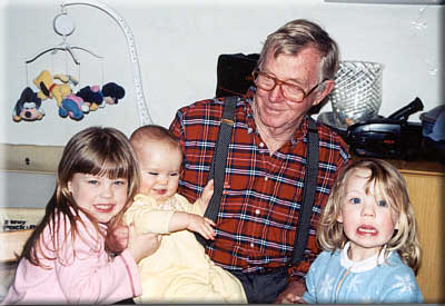 'Pop Pop' with three of his grandchildren