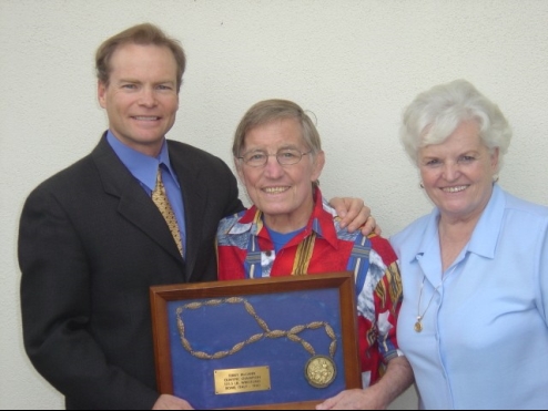 Roger Worthington, Terry and Lucille with his 1960 Gold Medal. February, 2006