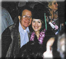 Eduardo at his daughter Ivonne's graduation from Cal State Northridge. May 30, 2002