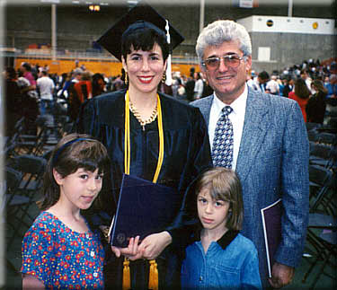 Kerry Stamas at Lisa's college graduation. Kerry's American Dream will live on through his children and their children