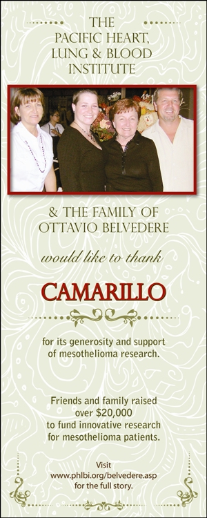 Thank you card from Ottavio's family